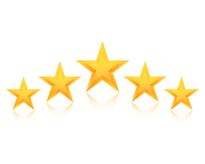 Set of Vector Gold Stars Icon. Five Stars Icon Template. Best Ra